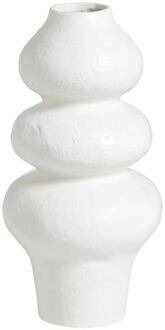 25% korting - Leen Bakker - Vaas Noah Off-white - 28xØ14,5 Cm - Keramiek - Wit#Crème