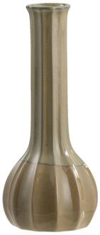 25% korting - Leen Bakker - Vaas Retro - - 27,5xØ12,5 Cm - Keramiek - Groen - B27.5 Cm