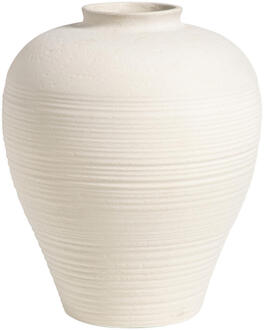 25% korting - Leen Bakker - Vaas Sophie Off-white - 32,5xØ27 Cm - Keramiek - Wit#Crème - H32.5 Cm