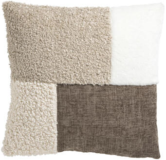 25% korting - Sierkussen Twan - Zand/écru - 45x45 Cm