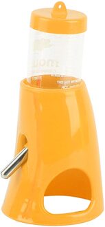 25 # Leuke Hamster Huishoudelijke Drinkwater Fles Hond Fles Plastic Draagbare Water Fles Huisdier Reizen Drinkwater Feeder geel