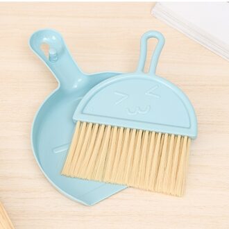 25 # Mini Desktop Vegen Borstel Kleine Borstel Stoffer Set Stof Multifunctionele Creatieve Huishoudelijke Vegen Tool blauw