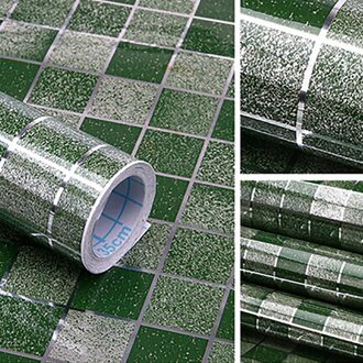 25 # Muurstickers Badkamer Keuken Waterdichte Zelfklevende Stickers Mozaïek Tegel Sticker Badkamer Adhesive Decor Tegel Muur Vloer groen