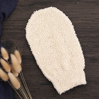 25 # Natuurlijke Bamboevezel Bad Exfoliërende Handschoen Scrubber Basten Baden Handschoen Nuttig Handdoek Body Badkamer Accessoires
