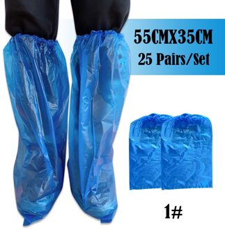 25 Pairs Lange Boot Cover Wegwerp Schoen Covers Thicken Overschoenen Antislip Universal DJA99 stijl 1