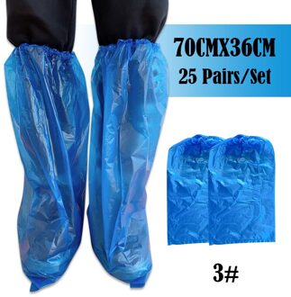 25 Pairs Lange Boot Cover Wegwerp Schoen Covers Thicken Overschoenen Antislip Universal DJA99 stijl 3