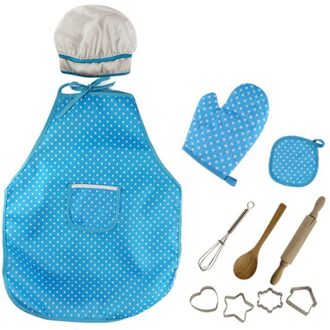 25 Pcs Kids Koken En Bakken Set Chef Kostuum Rollenspel Geschikt Voor 2-8 Jaar Oude Jongens meisjes Peuter Jurk Up Kids 01