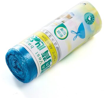 25 Pcs/Roll Thuis Plastic Milieuvriendelijke Vuilniszakken Vuilnisbak Dispenser Draagtassen Vest Stijl Vuilophaal Tassen Afval Opslag tas Blauw