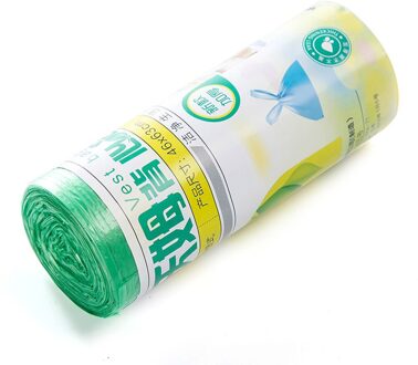 25 Pcs/Roll Thuis Plastic Milieuvriendelijke Vuilniszakken Vuilnisbak Dispenser Draagtassen Vest Stijl Vuilophaal Tassen Afval Opslag tas groen