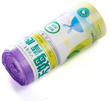 25 Pcs/Roll Thuis Plastic Milieuvriendelijke Vuilniszakken Vuilnisbak Dispenser Draagtassen Vest Stijl Vuilophaal Tassen Afval Opslag tas Paars