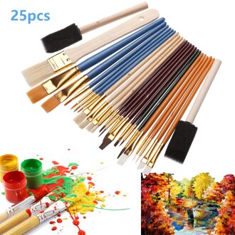 25 PCs/Set Artist Painting Brushes Set Paint Acrylic Oil Drawing Brush Watercolour Art Children DIY Craft School Supplies