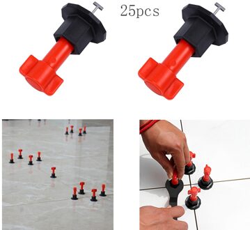 25 Pcs Tegel Uitlijning Tegel Leveling Wiggen Clip Verstelbare Locator Tang Spacers Niveau Wiggen Hand Leveler Tang Hulpgereedschap