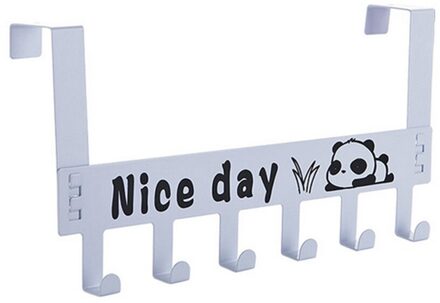 25 # Slaapkamer Deur Hanger Kleren Opknoping Rack Plastic Home Storage Organisatie Haken Over De Deur Purse Holder Voor Tassen handdoek wit