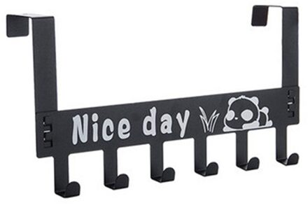 25 # Slaapkamer Deur Hanger Kleren Opknoping Rack Plastic Home Storage Organisatie Haken Over De Deur Purse Holder Voor Tassen handdoek zwart