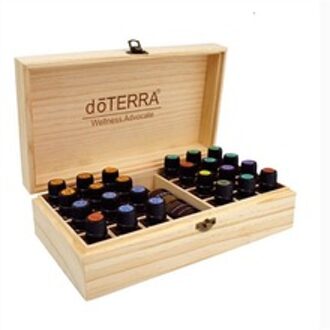 25 Slots Houten Essentiële Oliën Doos Massief Houten Case Houder Aromatherapie Flessen Organizer