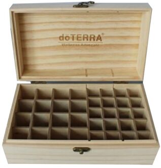 25 Slots Houten Opbergdoos 1Pcs Carry Organizer Etherische Olie Flessen Aromatherapie Container Opbergdoos Geval 36 Slots