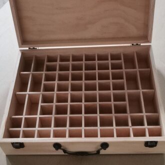 25 Slots Houten Opbergdoos 1Pcs Carry Organizer Etherische Olie Flessen Aromatherapie Container Opbergdoos Geval 68 Slots