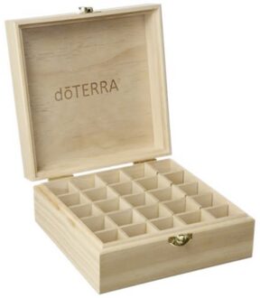 25 Slots Houten Opbergdoos 1Pcs Carry Organizer Etherische Olie Flessen Aromatherapie Container Opbergdoos Geval