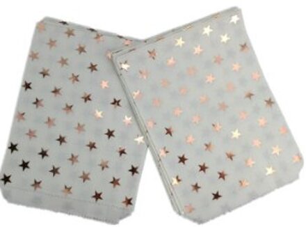 25 Stks/pak 18Cm Bags Papieren Pouch Rose Goud Papier Voedsel Veilig Zakken Verjaardag Wedding Party Gunsten Bags verpakking Voor Gasten GP01
