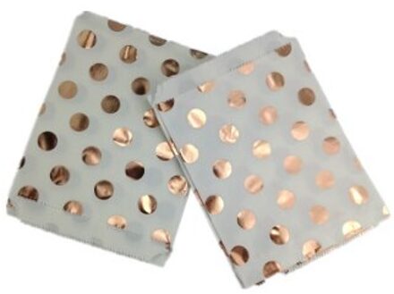 25 Stks/pak 18Cm Bags Papieren Pouch Rose Goud Papier Voedsel Veilig Zakken Verjaardag Wedding Party Gunsten Bags verpakking Voor Gasten GP02