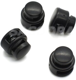 25 stks/pak Cord Lock Toggle Clip Stopper Plastic Black Voor Paracord Size: 14mm * 14mm