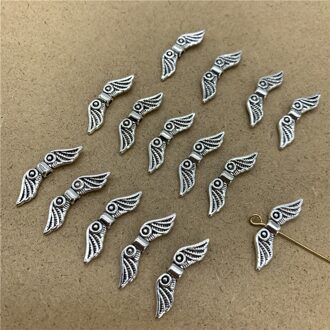 25 stks/partij 24x4mm "Wing" Shape Lichtmetalen Kralen Cap Sieraden Bevindingen Charms Ketting Armbanden Spacer Kralen voor Sieraden Maken