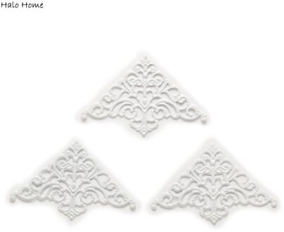 25 Stuk Plating Wit Gesneden Boek Scrapbooking Decoratieve Kraag Hoek Albums Mappen Doos Zakken 50x32mm