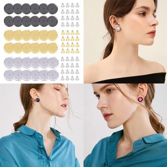 25 Stuks 12 Mm Oorbel Blanks Stud Cabochon Instellen Base Bezel Trays Met 25 Stuks Backs Voor Diy Sieraden Maken levert goud