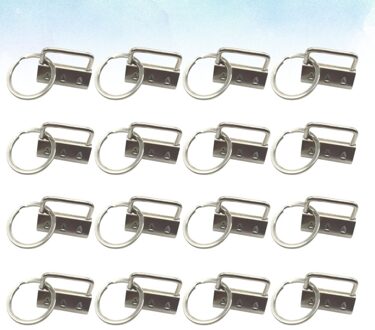 25 Stuks 32Mm Diy Stof Sleutelhanger Fob Polsbandje Met Key Ring Voor Lanyard Bagage Riem Accessoires