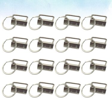 25 Stuks 32Mm Diy Stof Sleutelhanger Fob Polsbandje Met Key Ring Voor Lanyard Bagage Riem Accessoires