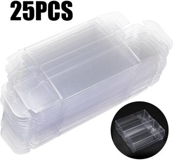 25 Stuks Auto Speelgoed Display Box Geschenkdoos Pvc Auto Opbergdoos Stofdicht Plastic Voor 1:64 Bescherming 30*40*82Mm Transparante Doos