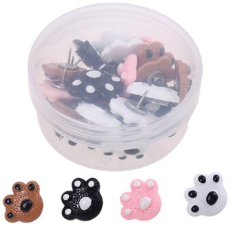 25 Stuks Beer Kat Poot Punaise Punaise Kurk Boord Pins Diy Voor Art Photo Bericht Muur Decoratieve