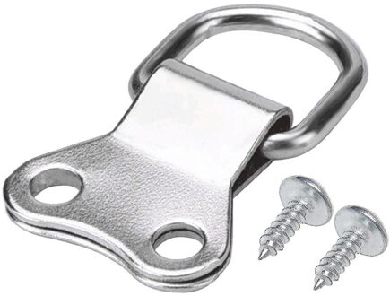 25 Stuks D-Ring Fotolijst Opknoping Haken Dubbele Gat Hangers Met Schroeven Zilver