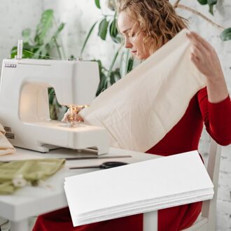 25 Stuks Rechthoekige Sticker Sofa Kussen Sticker Dubbelzijdig Zelfklevende Sticker 10X4Cm (Zwart) wit