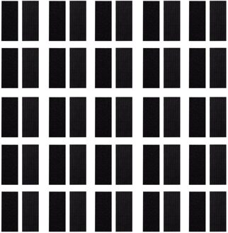 25 Stuks Rechthoekige Sticker Sofa Kussen Sticker Dubbelzijdig Zelfklevende Sticker 10X4Cm (Zwart)