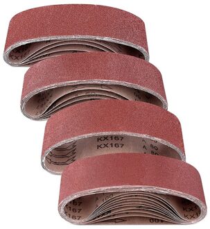 25 Stuks Riem Schuurmachine Schuurpapier 3X21 Inch Schuren Riemen Aluminium Oxide Schuren Riemen (40 60 80 10 grutten) voor Bandschuurmachine
