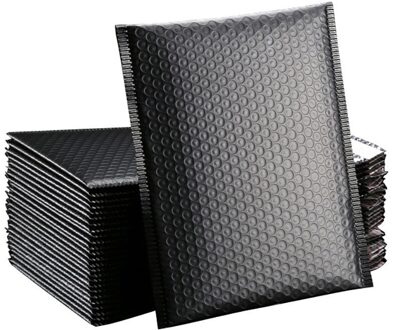 25 Stuks Zwart Poly Bubble Mailer Gewatteerde Envelop Self Seal Mailing Tas Parel Film Bubble Envelop Envelop Post Tas 16X23