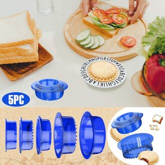 25 # Taart Tools Diy Thuis Gemak Sandwich Cutter En Cealing Cachine 5Pc Blauw Cake Decorating Gereedschap Keuken Accessoires молд