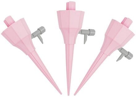 25 # Tuin Plant Water Dispenser Automatisch Sproeisysteem Nail Systeem Verstelbare Waterstroom Drip Watering Apparatuur Apparaat Gereedschappen roze