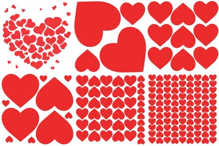 25 # Valentijnsdag Muursticker Liefde Venster Sticker Koelkast Muurstickers Romantische Rode Diy Liefde Hart Bruiloft Decoratie