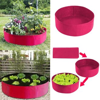 25 # Verhoogd Plant Bed Tuin Bloem Planter Verhoogde Groente Doos Planten Bag Groeien Zakken Niet-geweven Stof Planter pot Planten roze
