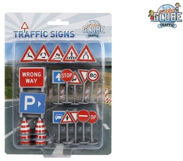 25 verkeersborden Wit