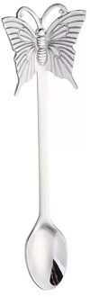 25 # Vlinder Lepel 304 Roestvrij Staal Koffie Lepel Fruit Vork Roeren Melk Theelepel Dessert Fruit Scoop Keuken Servies