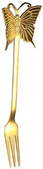 25 # Vlinder Lepel 304 Roestvrij Staal Koffie Lepel Fruit Vork Roeren Melk Theelepel Dessert Fruit Scoop Keuken Servies