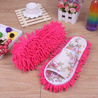 25 # Vrouwen Dust Mop Slippers Microfiber Huis Schoon Slippers Slaapkamer Schoenen Cover Open Teen Winter Warm Slippers