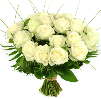 25 Witte rozen