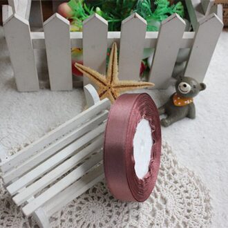 25 Yards Rode Koffie Zijden Satijnen Lint Bruiloft Decoratie Cadeaupapier Kerstmis Nieuwjaar Apparel Naaien Stof Lint lint 15mm