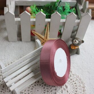 25 Yards Rode Koffie Zijden Satijnen Lint Bruiloft Decoratie Cadeaupapier Kerstmis Nieuwjaar Apparel Naaien Stof Lint lint 20mm