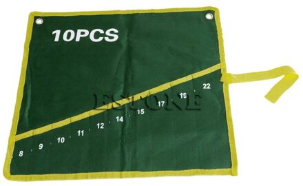 25 Zakken Duurzaam Canvas Steeksleutel Tool Roll Up Opbergtas 10stk