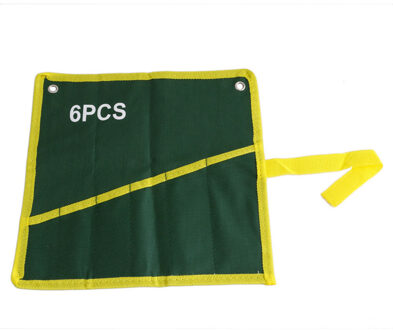 25 Zakken Duurzaam Canvas Steeksleutel Tool Roll Up Opbergtas 6stk